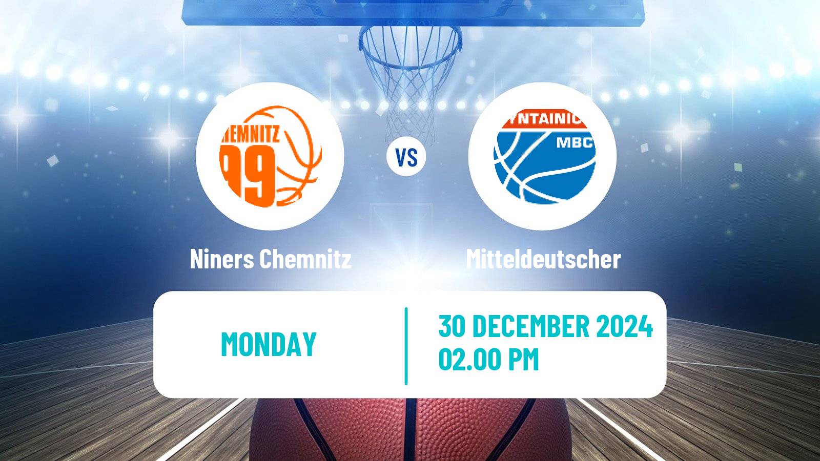 Basketball German BBL Niners Chemnitz - Mitteldeutscher