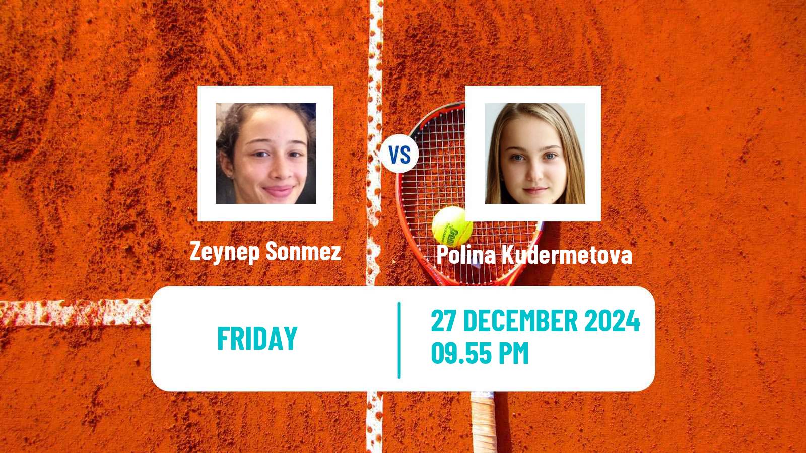 Tennis WTA Brisbane Zeynep Sonmez - Polina Kudermetova