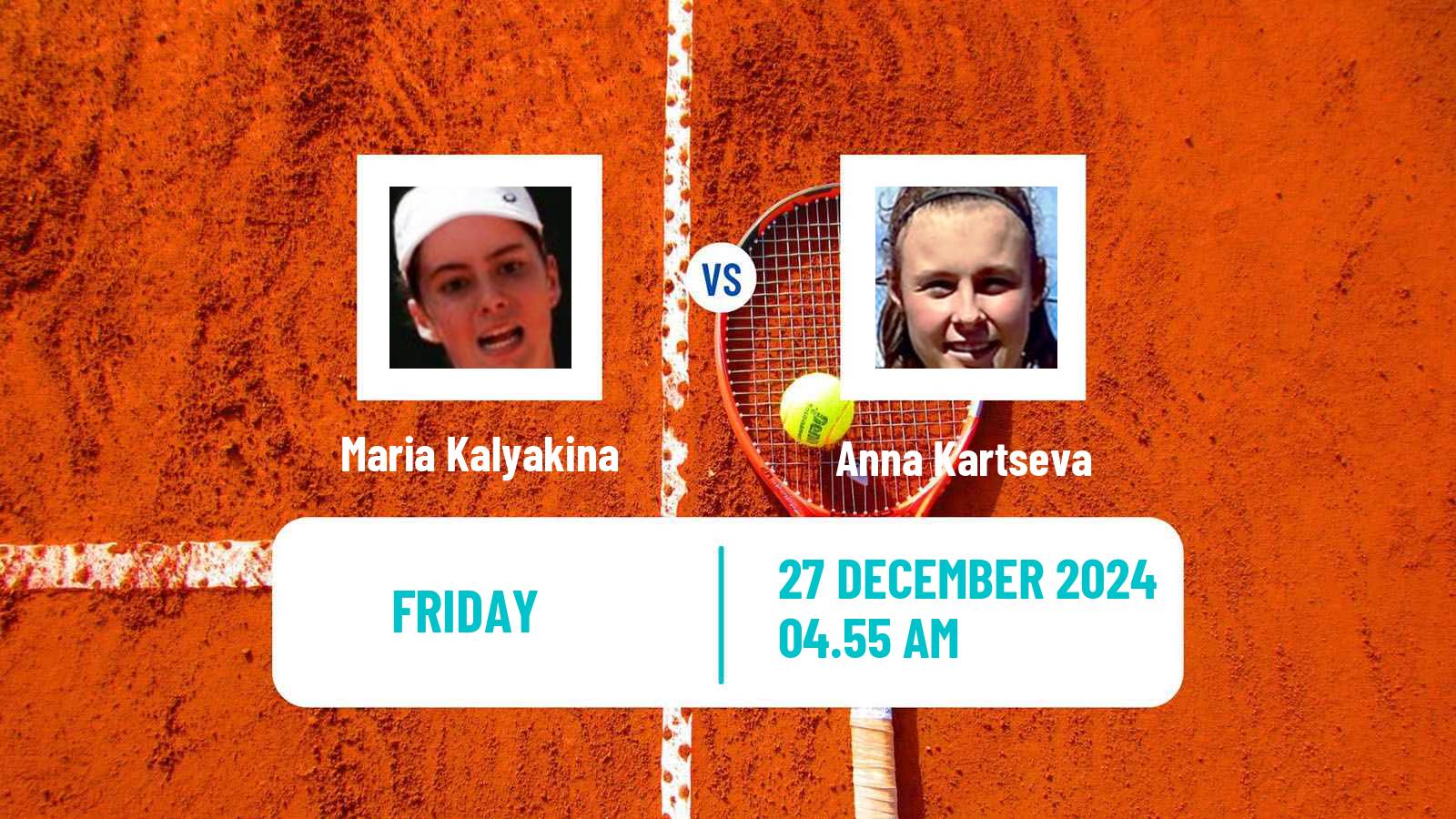 Tennis ITF W15 Antalya 22 Women Maria Kalyakina - Anna Kartseva