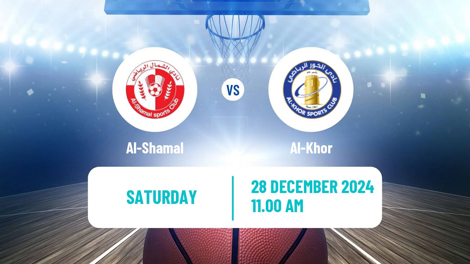 Basketball Qatar Basketball League Al-Shamal - Al-Khor