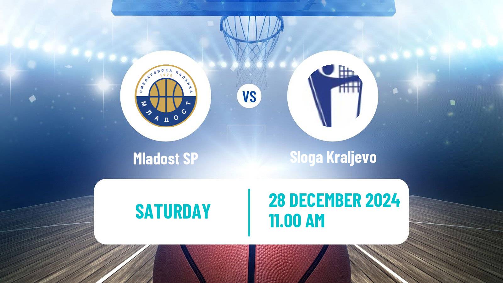 Basketball Serbian First League Basketball Mladost SP - Sloga Kraljevo