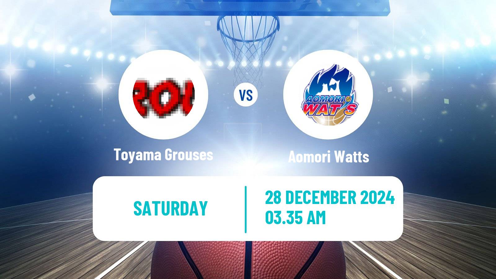 Basketball Japan B2 League Basketball Toyama Grouses - Aomori Watts