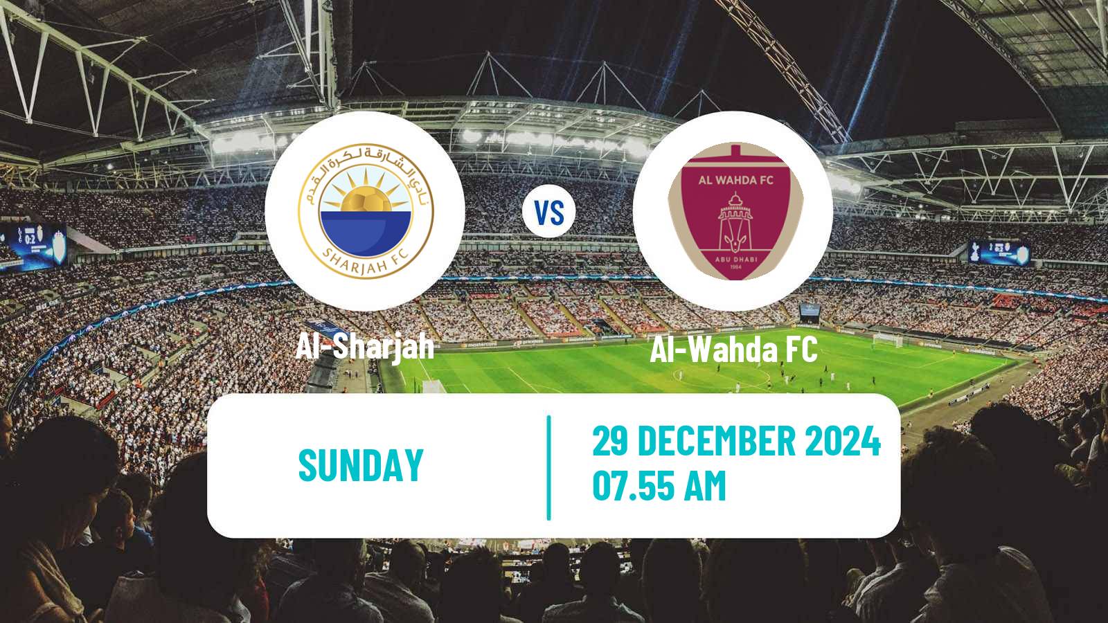 Soccer UAE League Cup Al-Sharjah - Al-Wahda