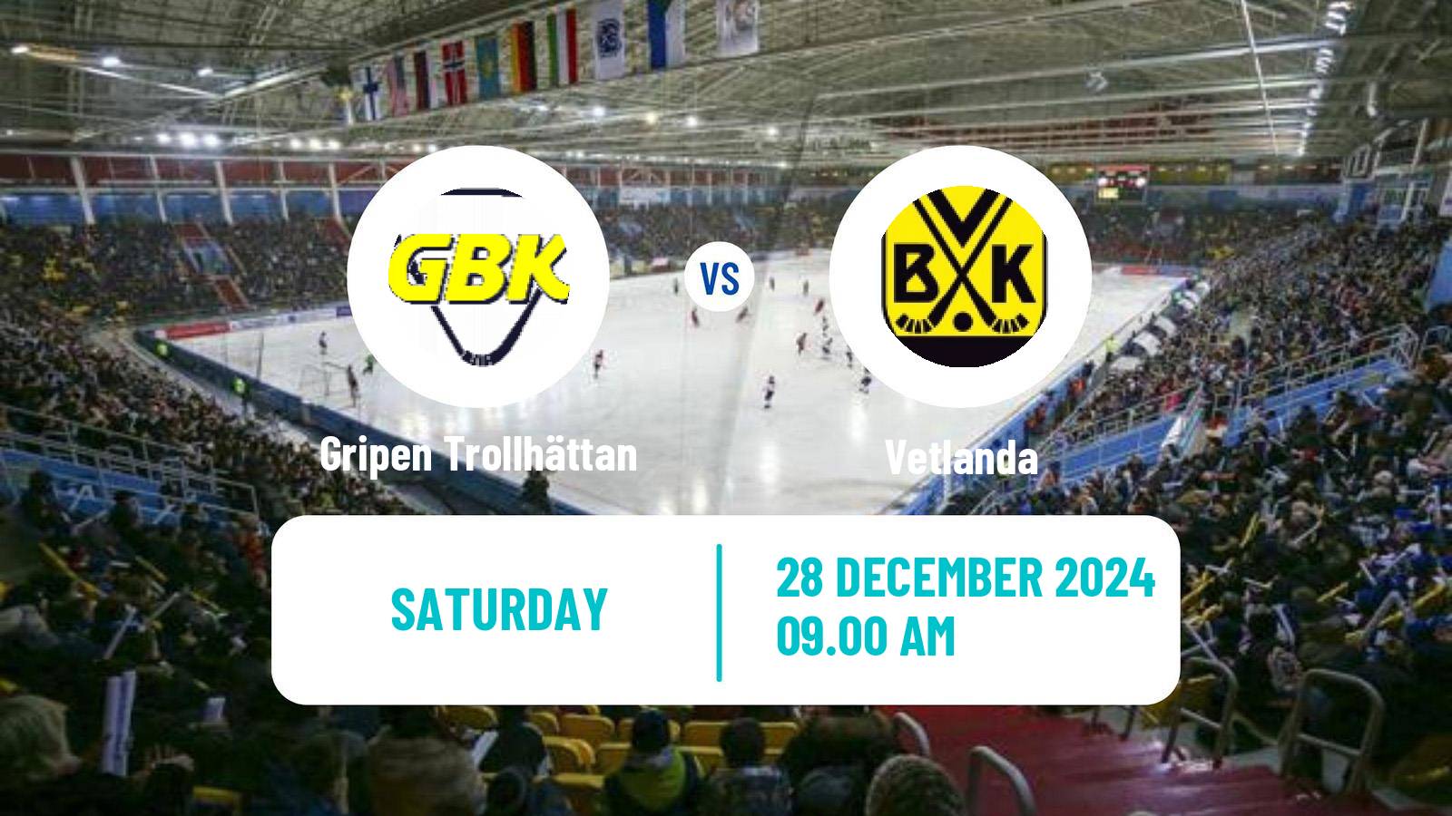 Bandy Swedish Elitserien Bandy Gripen Trollhättan - Vetlanda