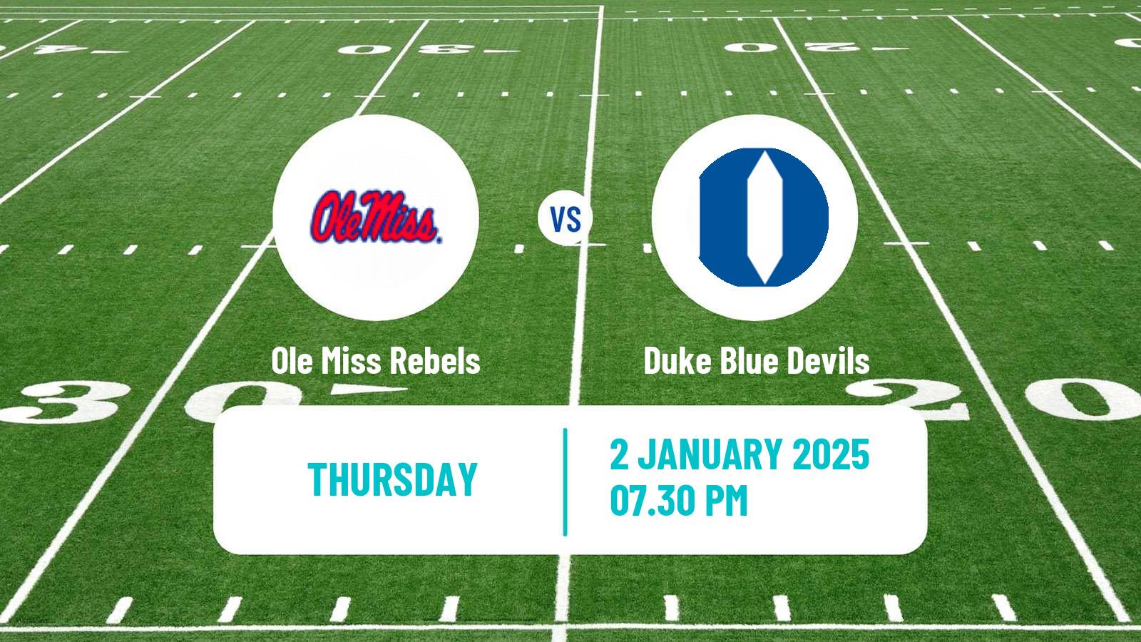 American football NCAA College Football Ole Miss Rebels - Duke Blue Devils