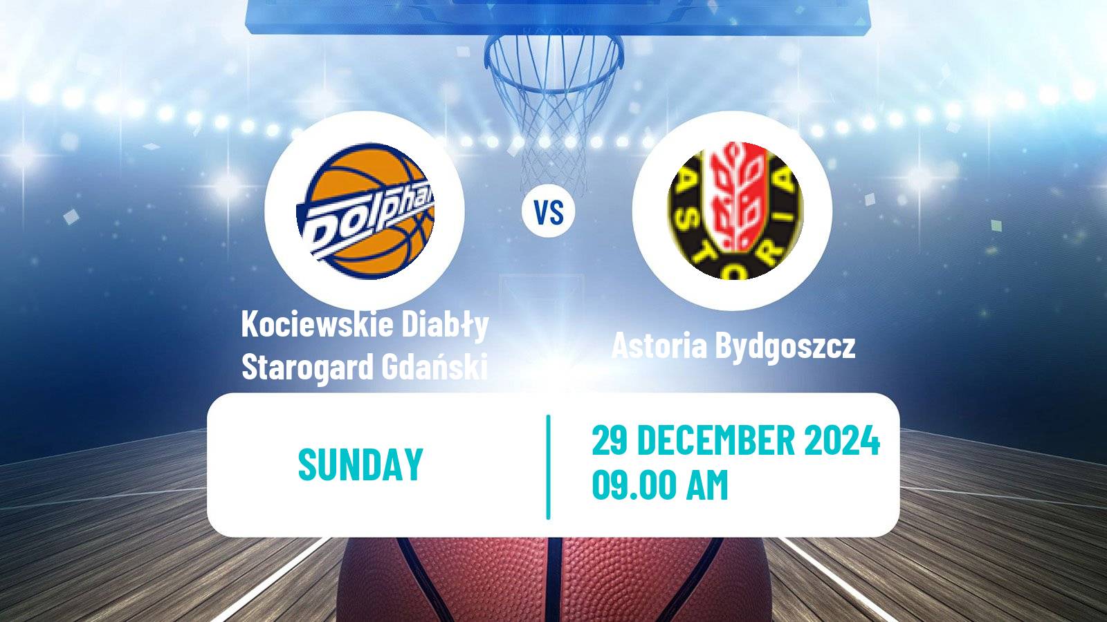 Basketball Polish 1 Liga Basketball Kociewskie Diabły Starogard Gdański - Astoria Bydgoszcz