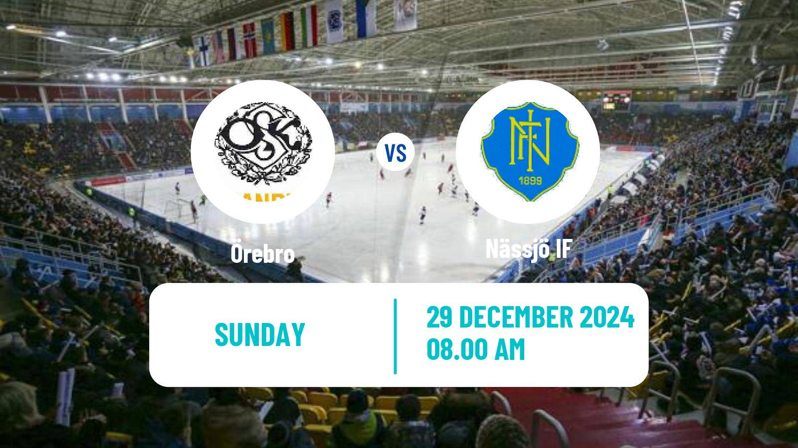 Bandy Swedish Allsvenskan Bandy Örebro - Nässjö