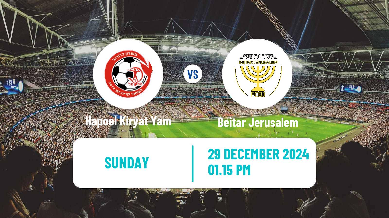 Soccer Israeli State Cup Hapoel Kiryat Yam - Beitar Jerusalem