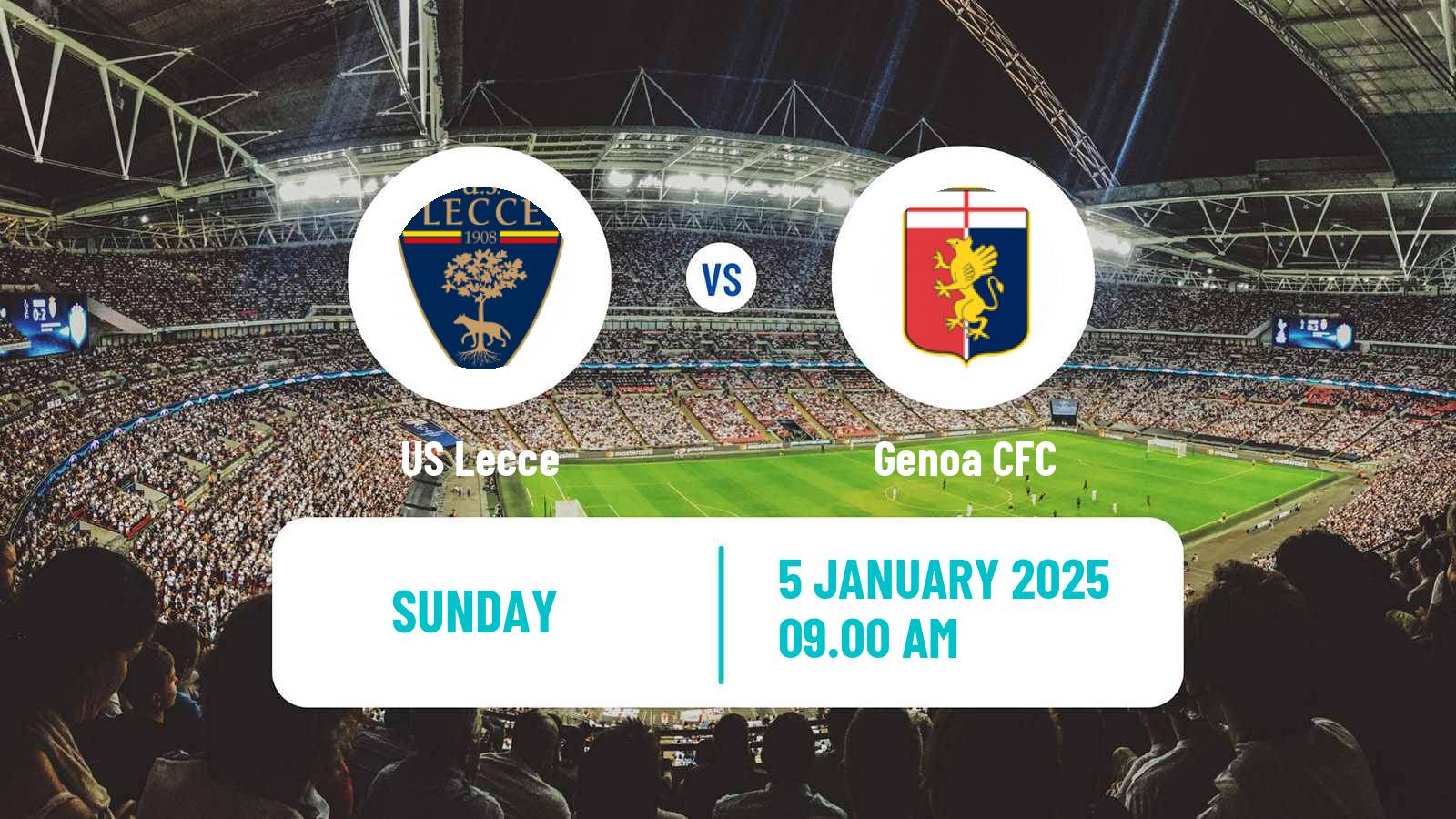 Soccer Italian Serie A Lecce - Genoa