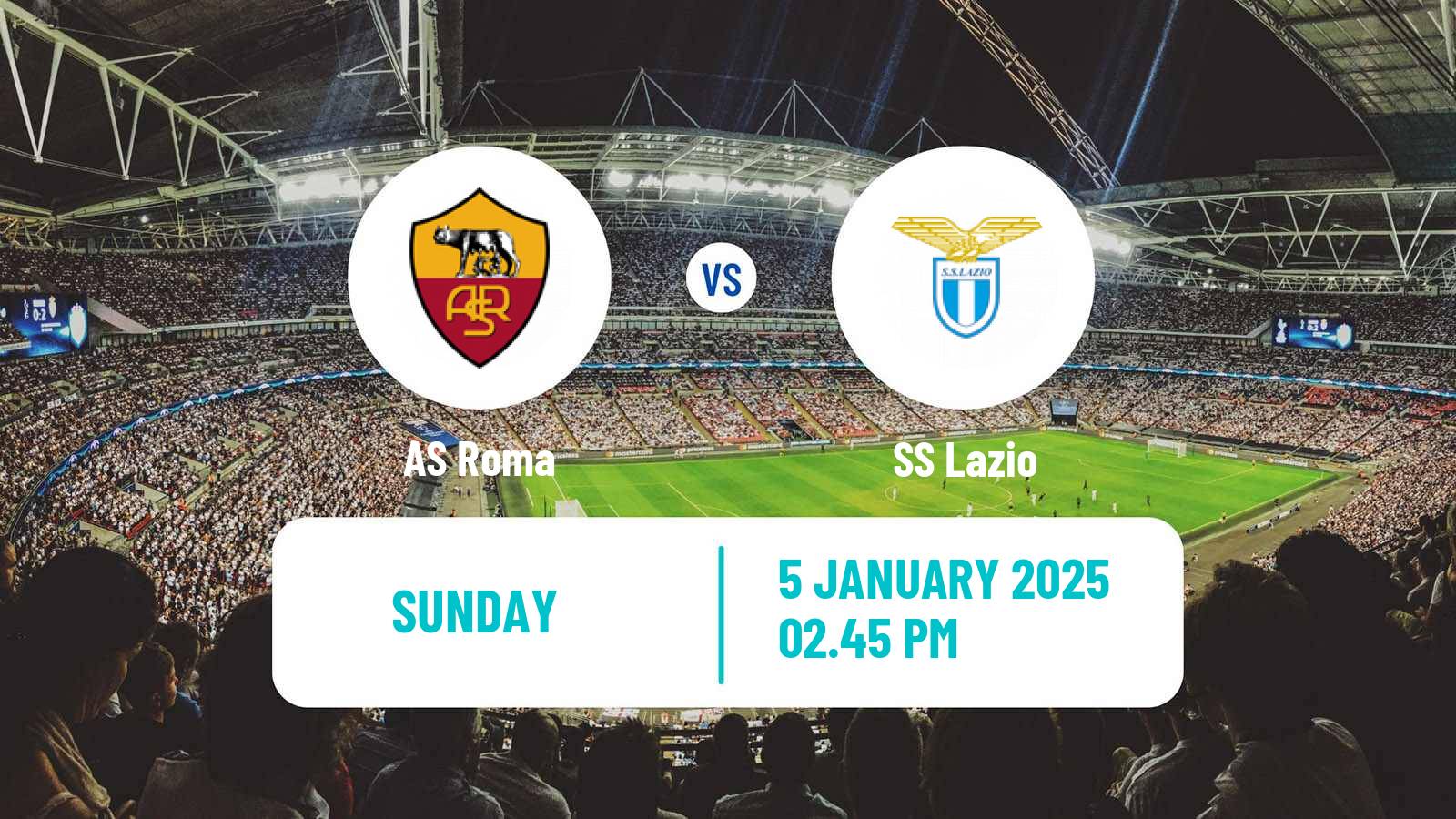 Soccer Italian Serie A Roma - Lazio