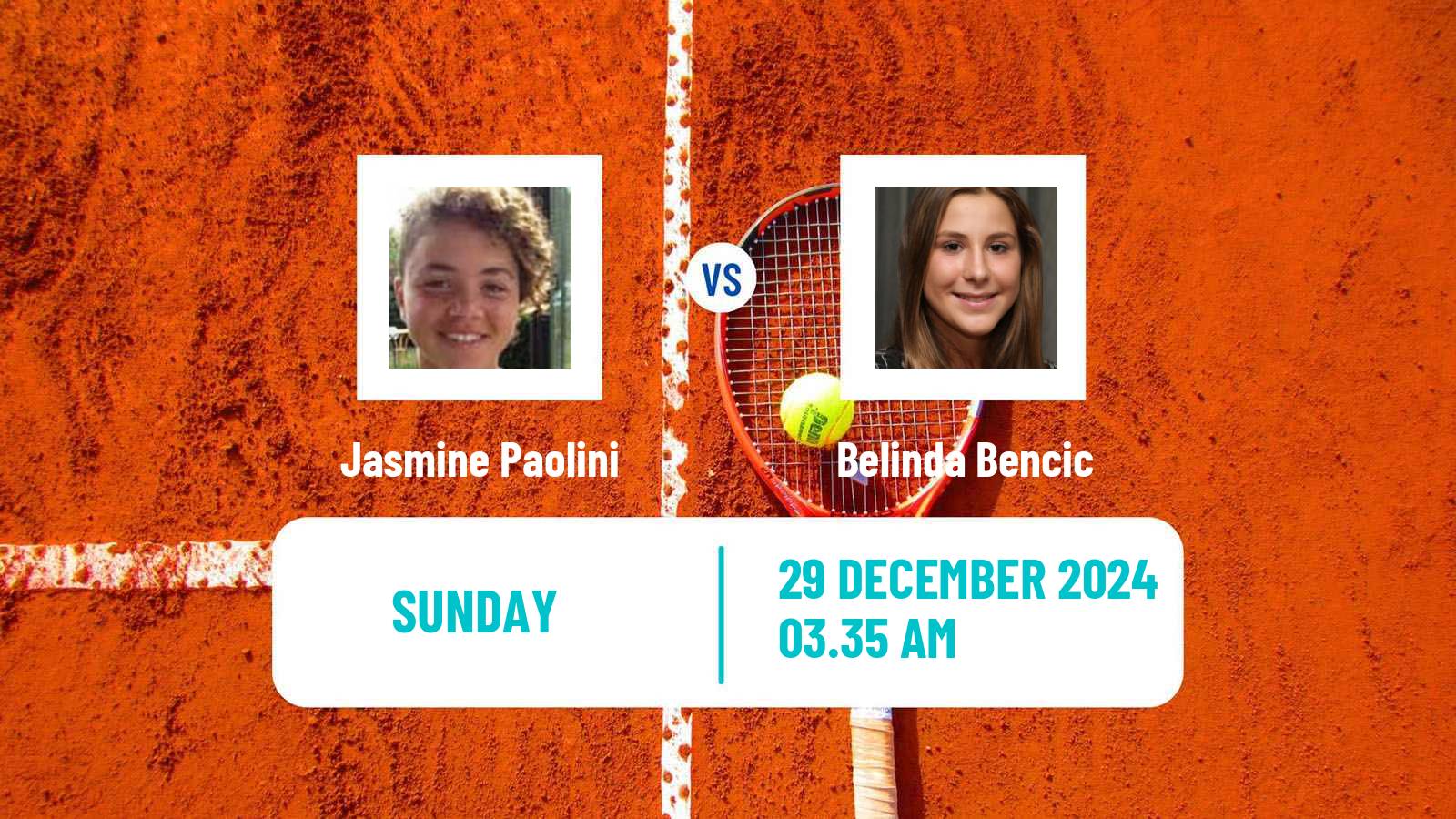 Tennis WTA United Cup Jasmine Paolini - Belinda Bencic