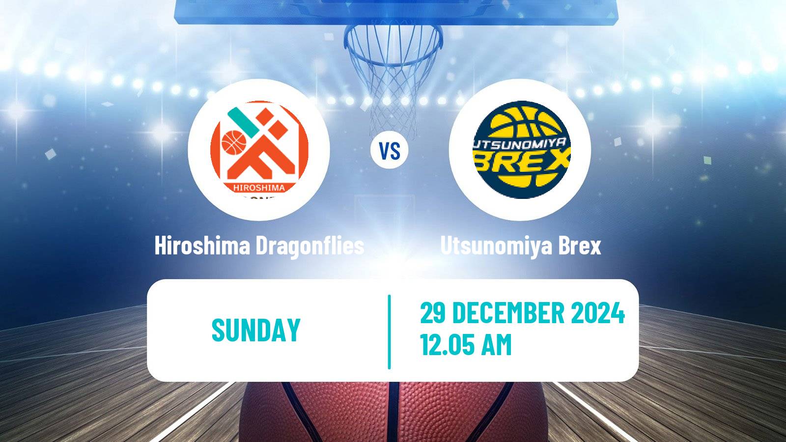 Basketball BJ League Hiroshima Dragonflies - Utsunomiya Brex