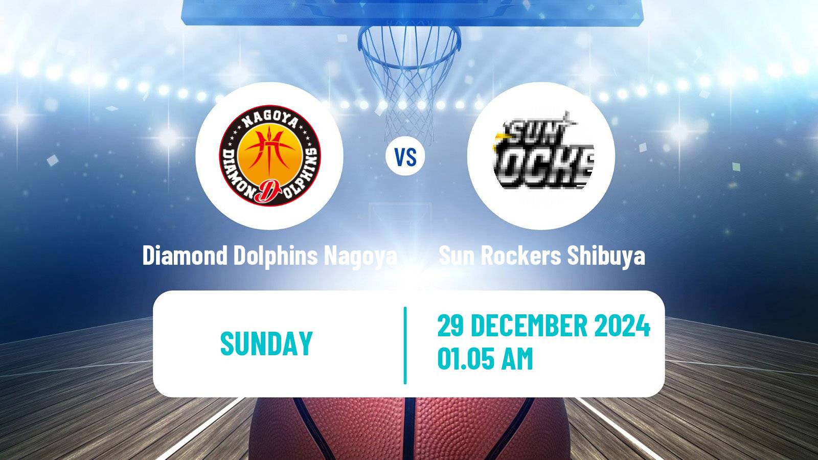 Basketball BJ League Diamond Dolphins Nagoya - Sun Rockers Shibuya