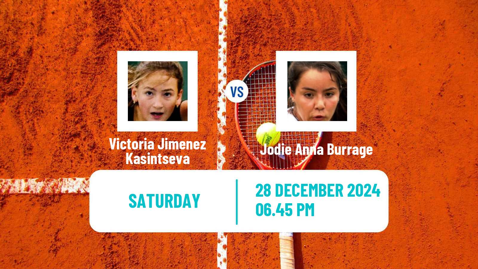 Tennis WTA Auckland Victoria Jimenez Kasintseva - Jodie Anna Burrage