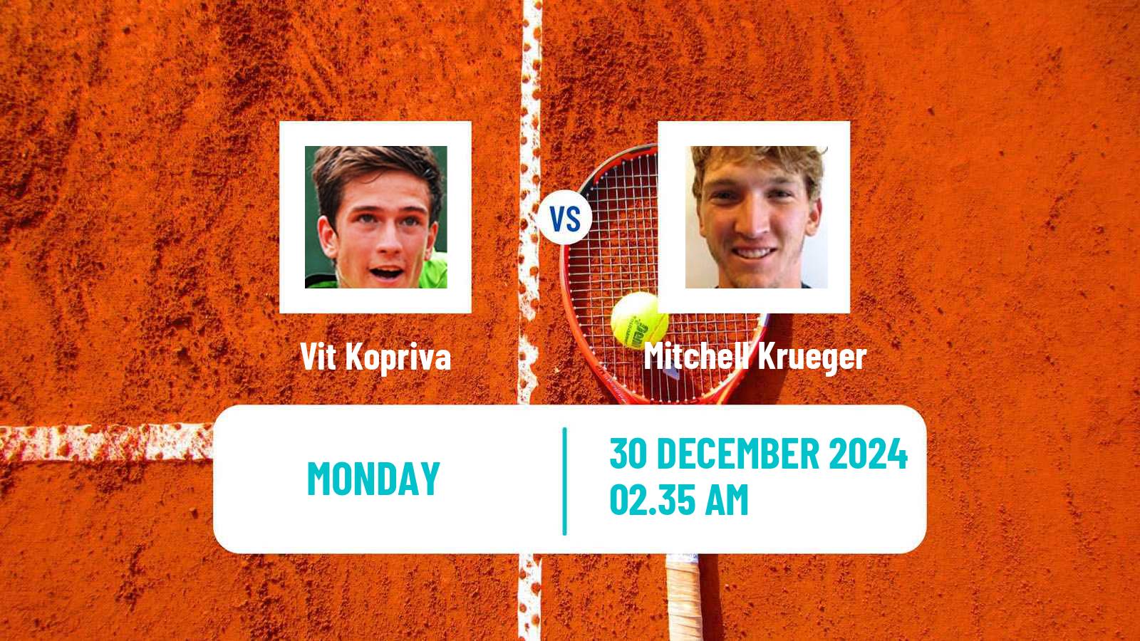 Tennis Canberra Challenger Men Vit Kopriva - Mitchell Krueger