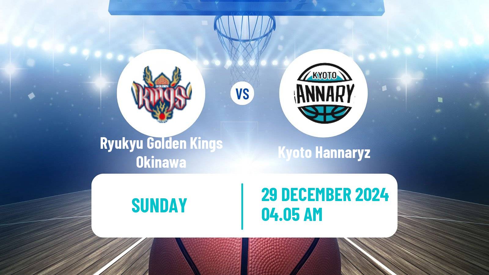 Basketball BJ League Ryukyu Golden Kings Okinawa - Kyoto Hannaryz