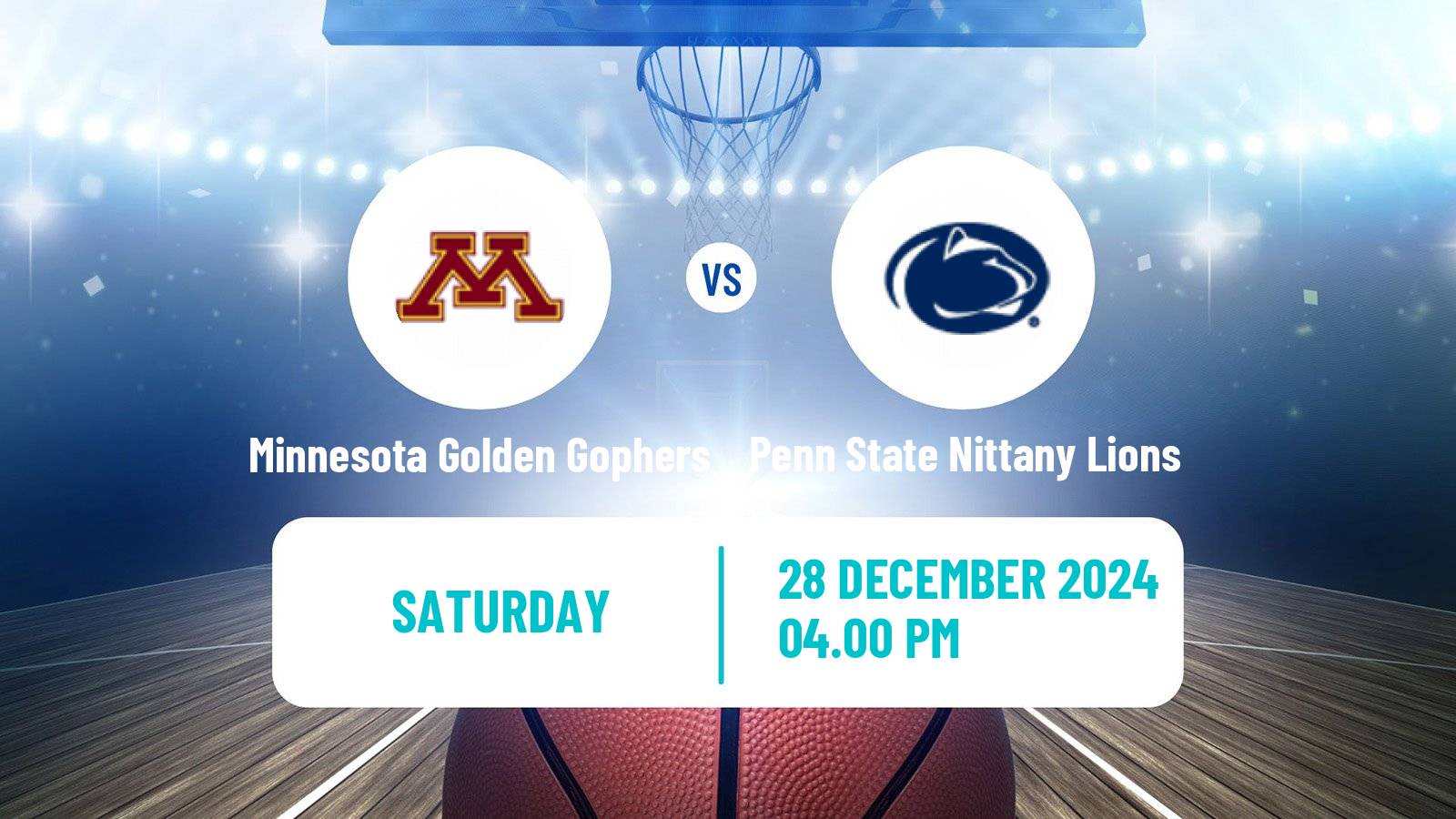 Basketball NCAA College Basketball Women Minnesota Golden Gophers - Penn State Nittany Lions