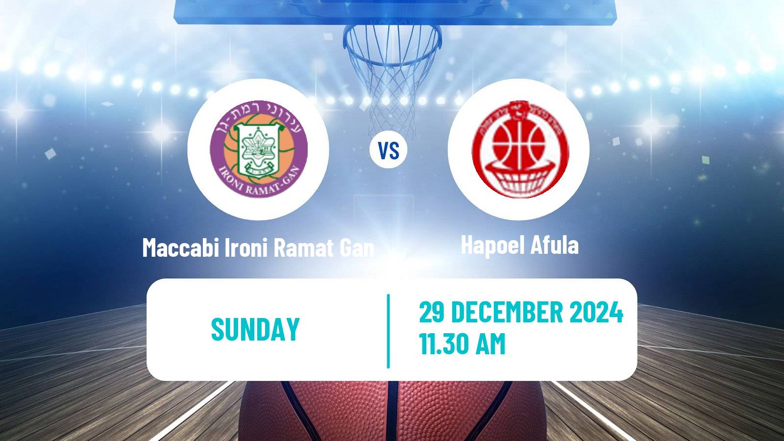 Basketball Israeli Basketball Super League Maccabi Ironi Ramat Gan - Hapoel Afula