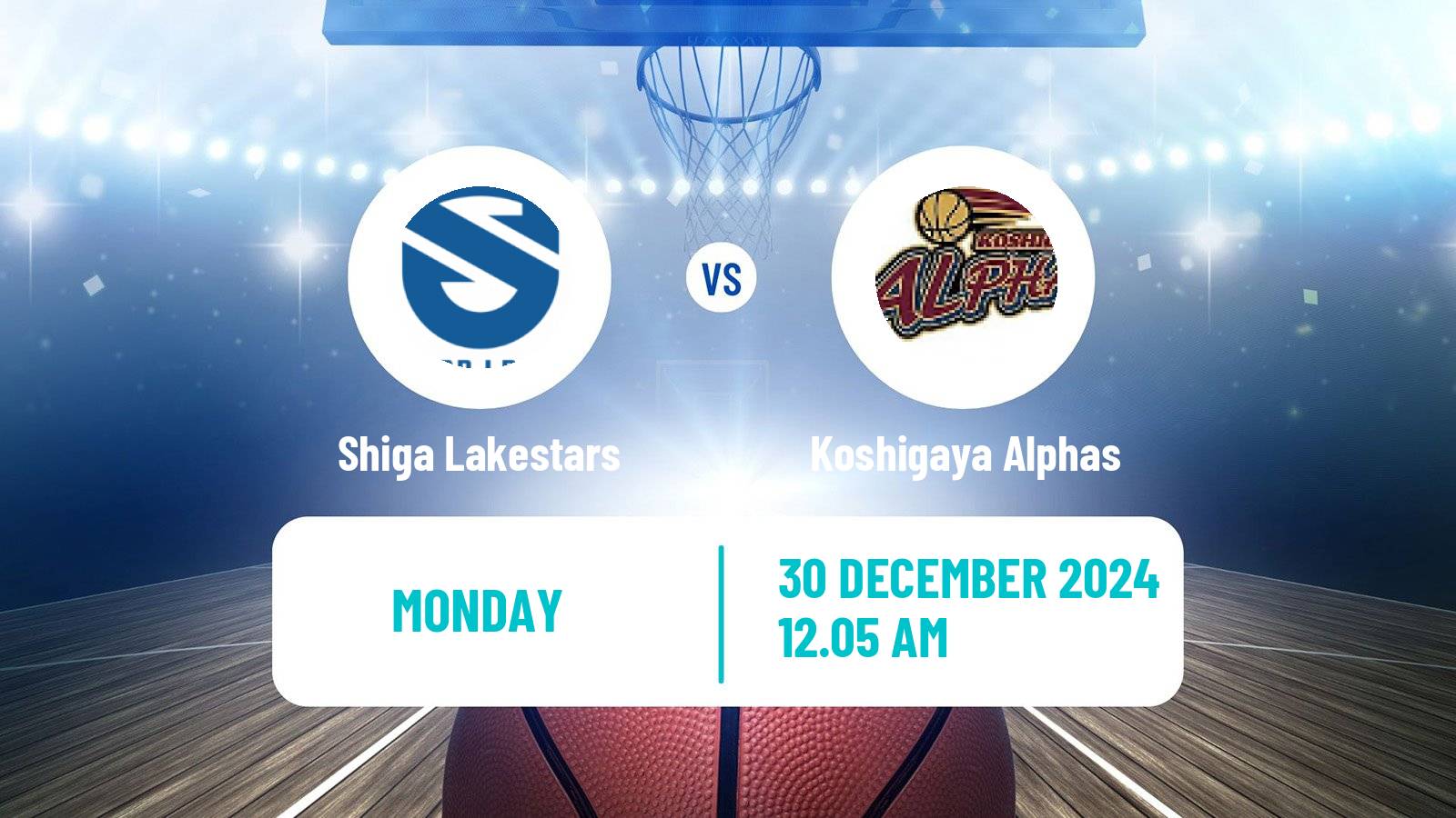 Basketball BJ League Shiga Lakestars - Koshigaya Alphas