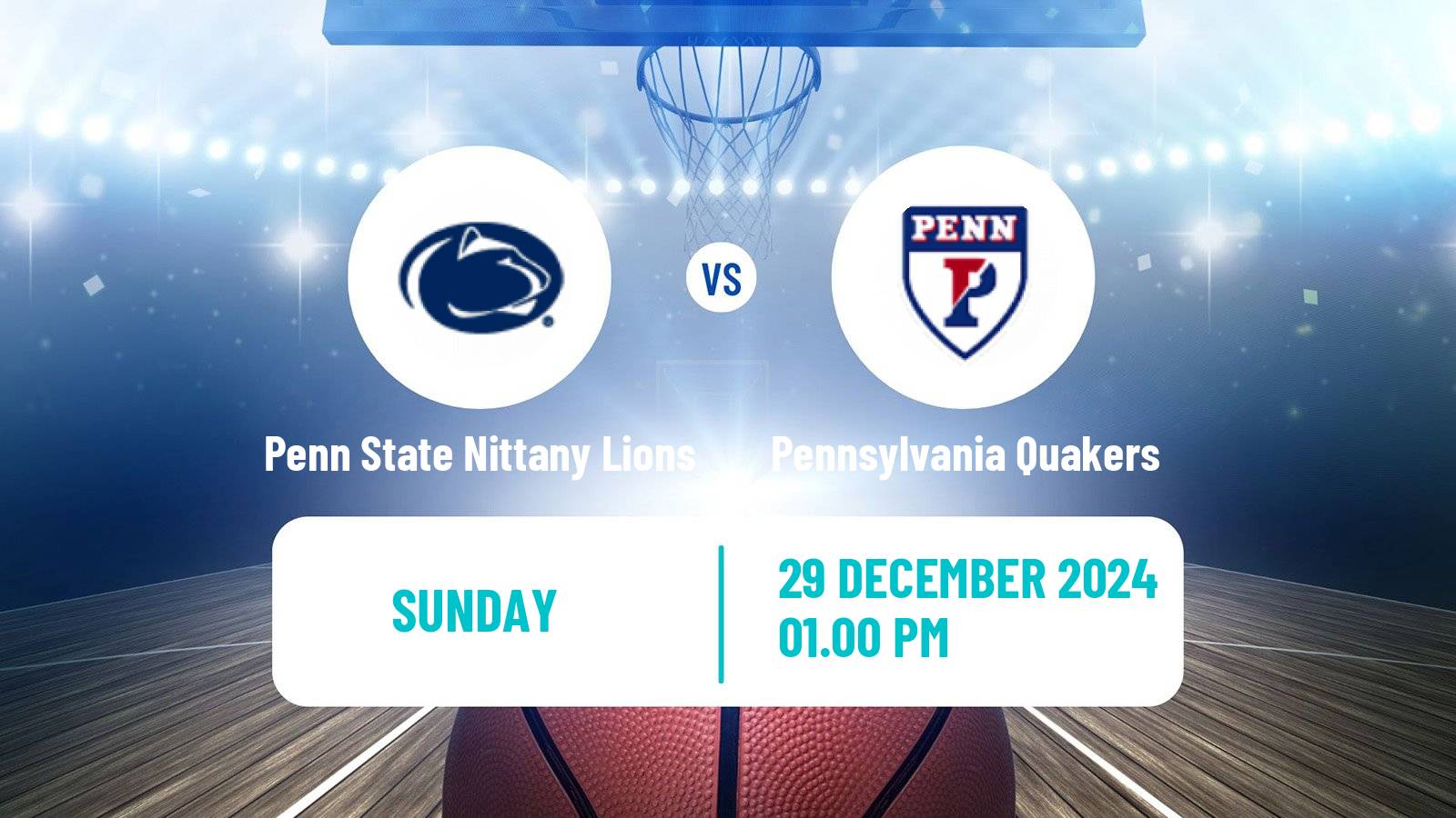 Basketball NCAA College Basketball Penn State Nittany Lions - Pennsylvania Quakers