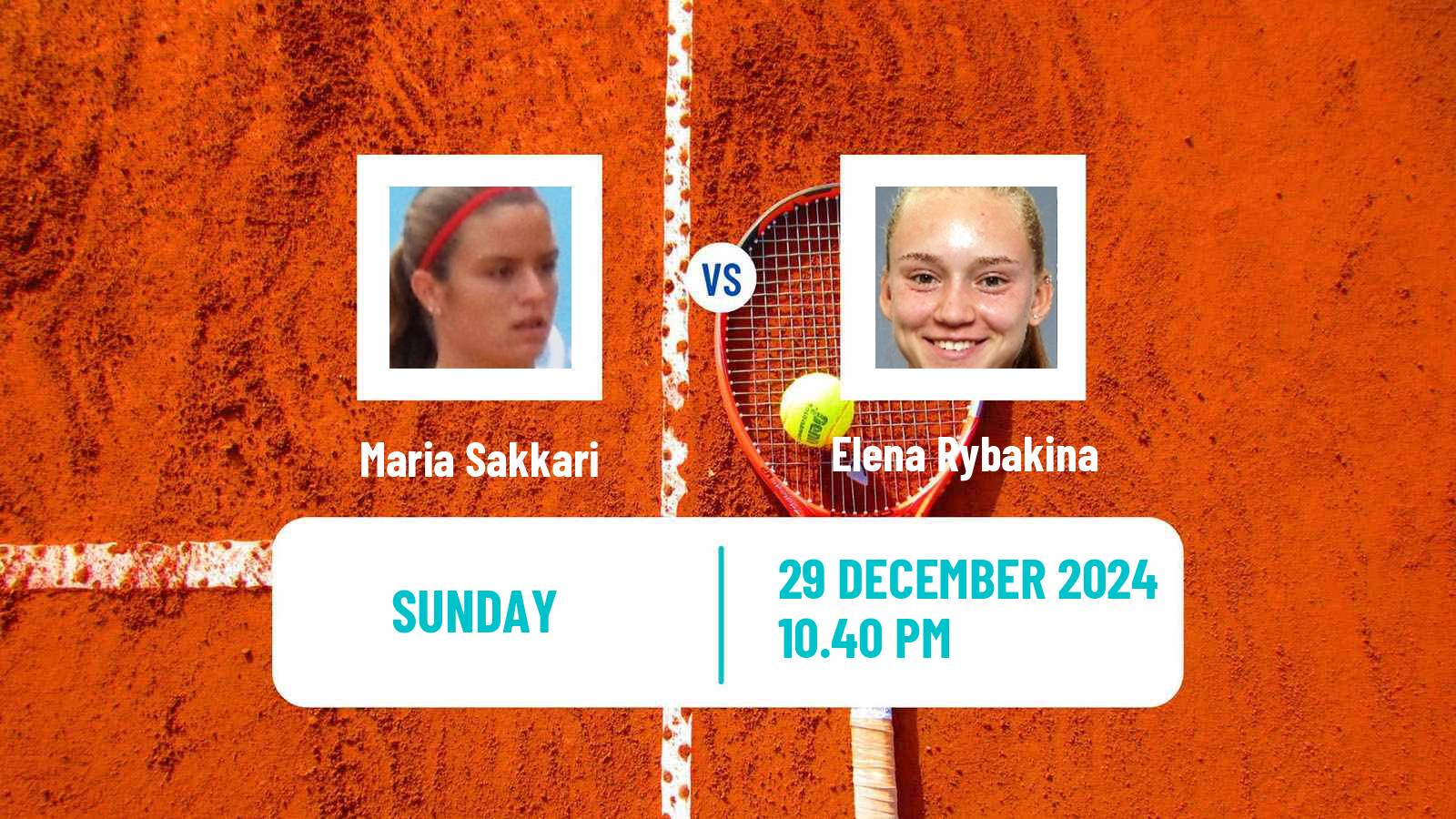 Tennis WTA United Cup Maria Sakkari - Elena Rybakina