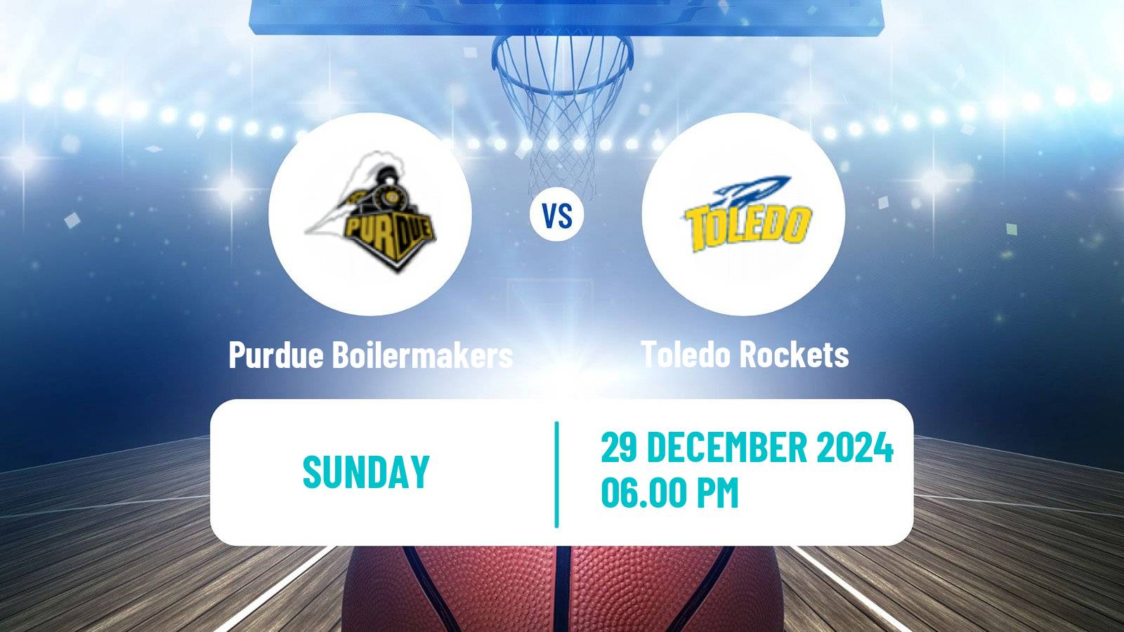 Basketball NCAA College Basketball Purdue Boilermakers - Toledo Rockets