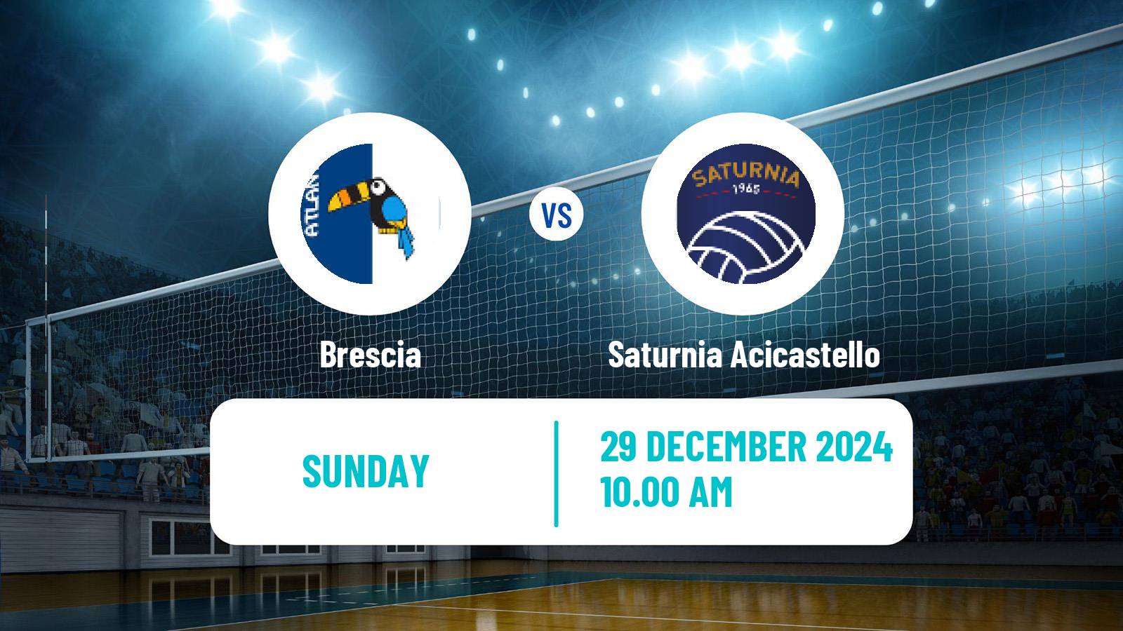 Volleyball Italian Serie A2 Volleyball Brescia - Saturnia Acicastello