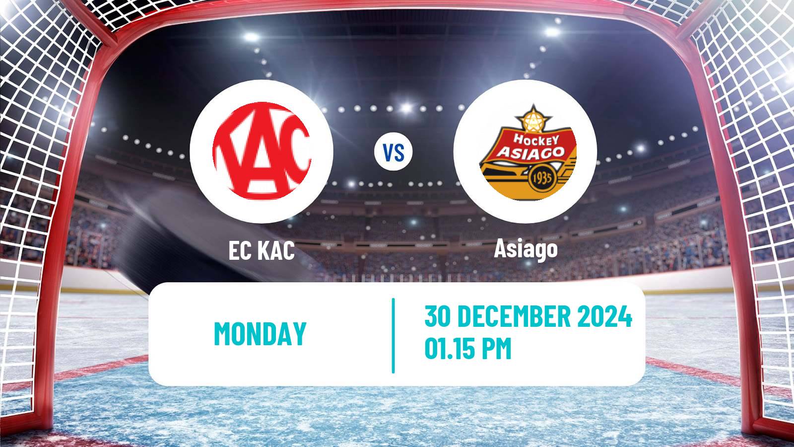 Hockey Austrian Ice Hockey League EC KAC - Asiago