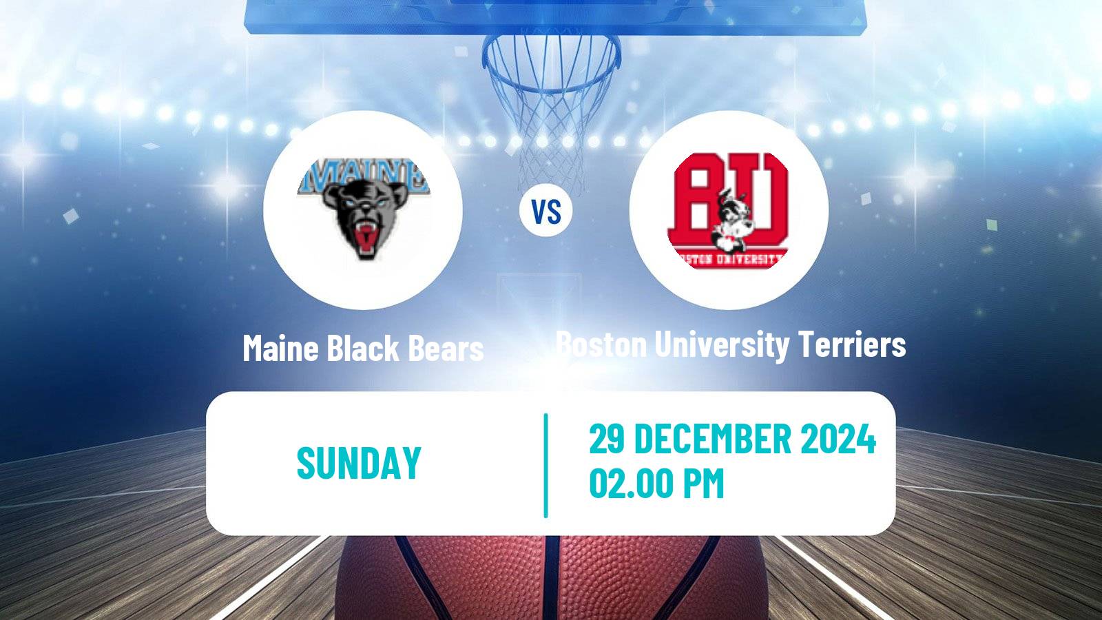 Basketball NCAA College Basketball Maine Black Bears - Boston University Terriers