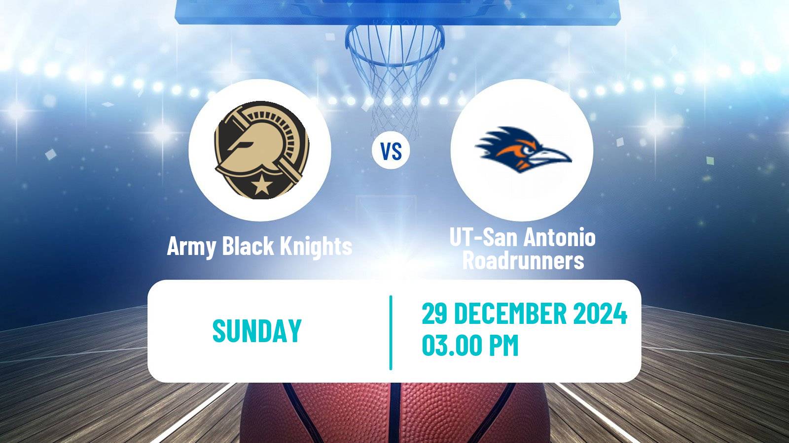 Basketball NCAA College Basketball Army Black Knights - UT-San Antonio Roadrunners