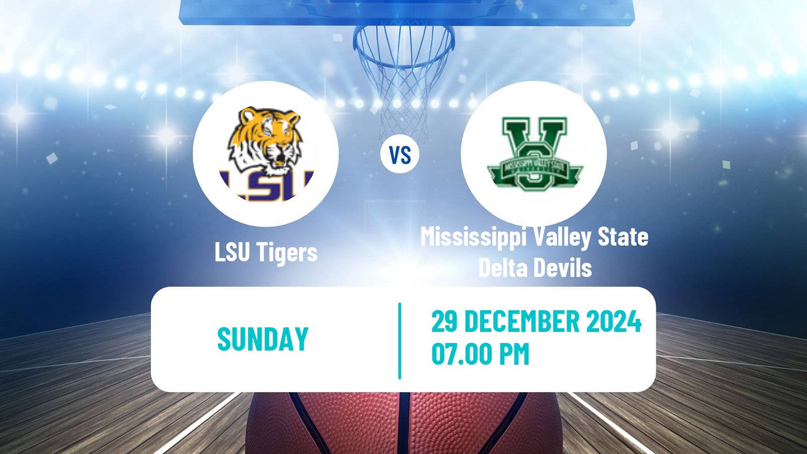 Basketball NCAA College Basketball LSU Tigers - Mississippi Valley State Delta Devils