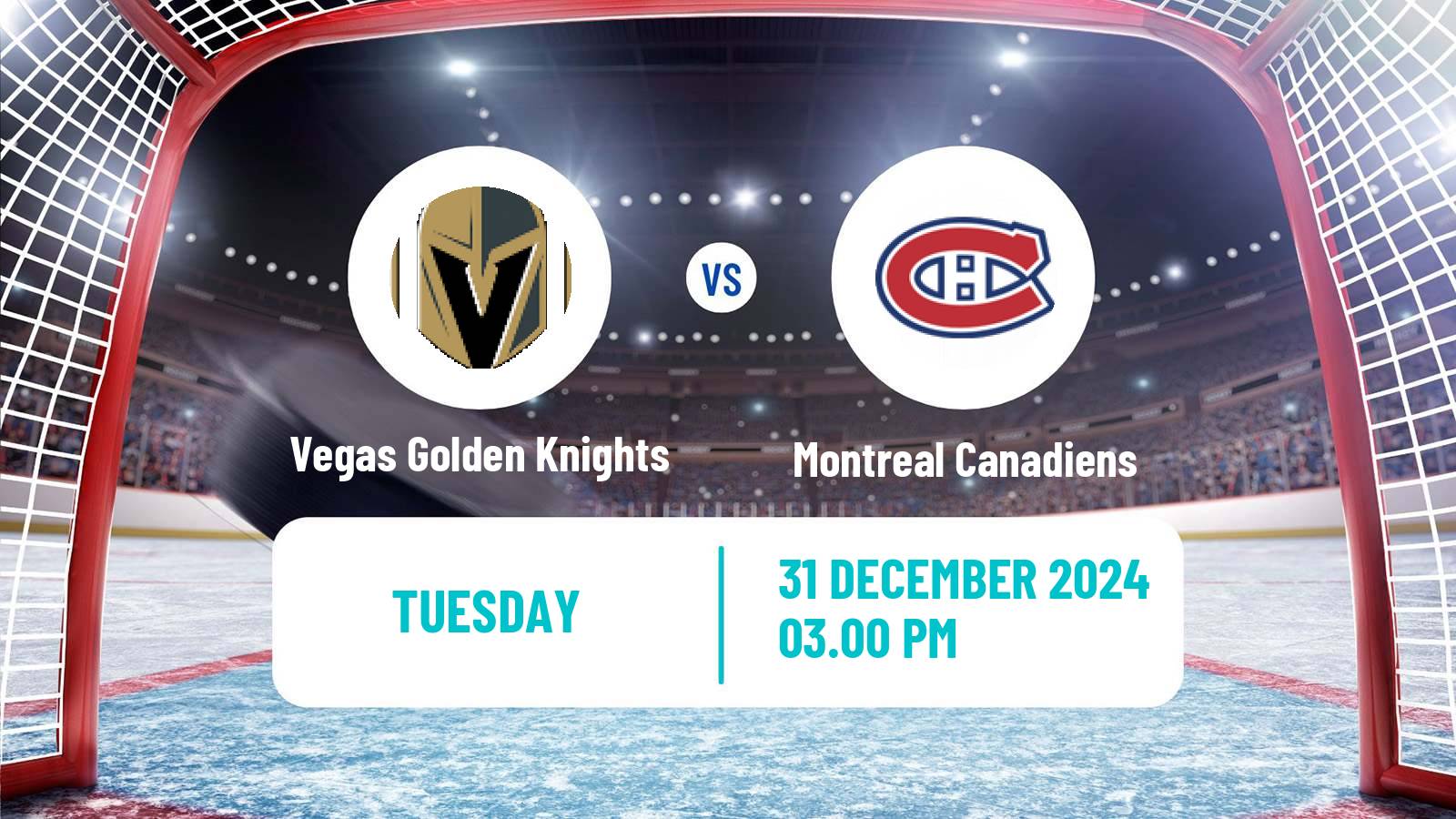 Hockey NHL Vegas Golden Knights - Montreal Canadiens