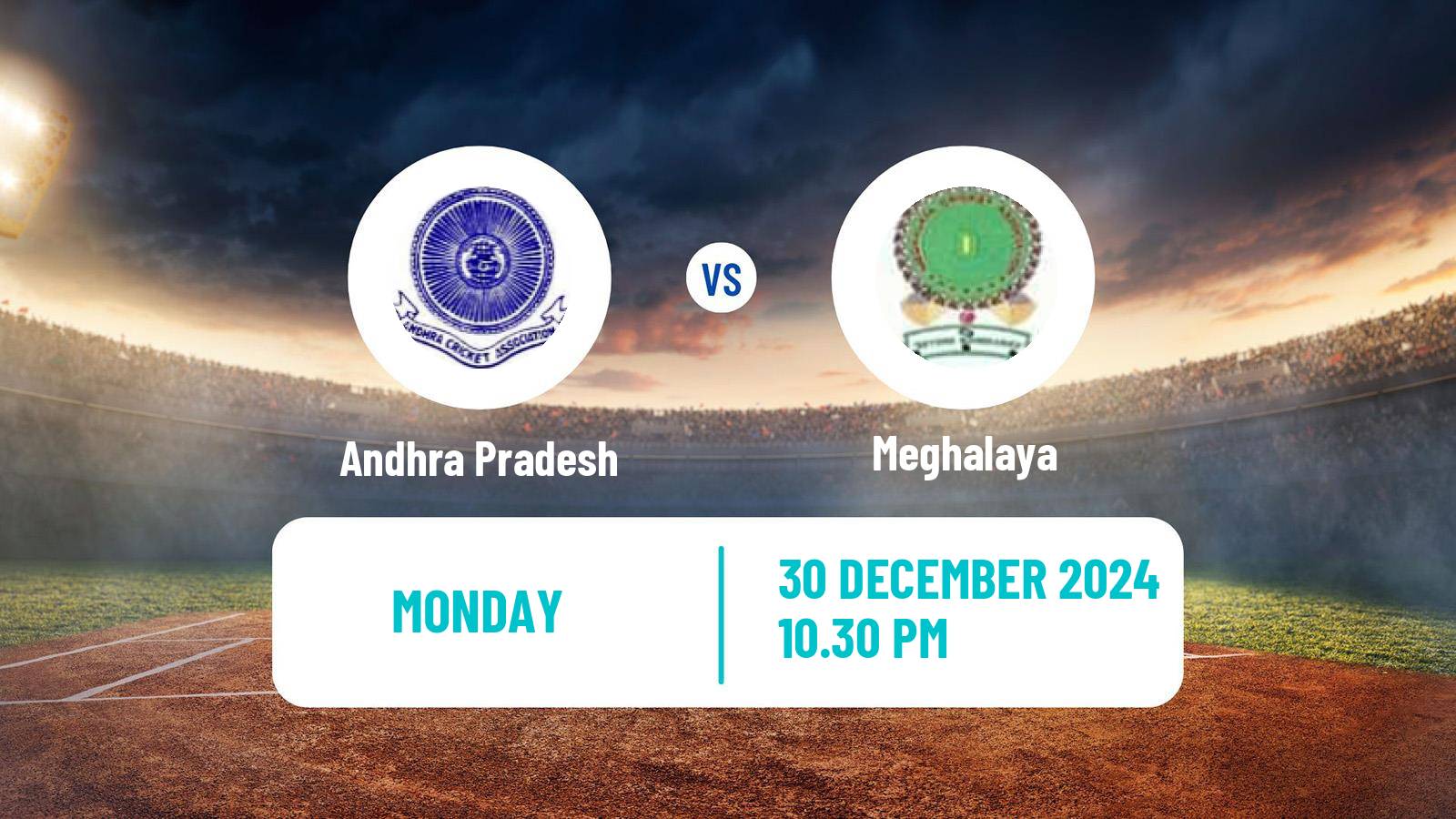 Cricket Vijay Hazare Trophy Andhra Pradesh - Meghalaya