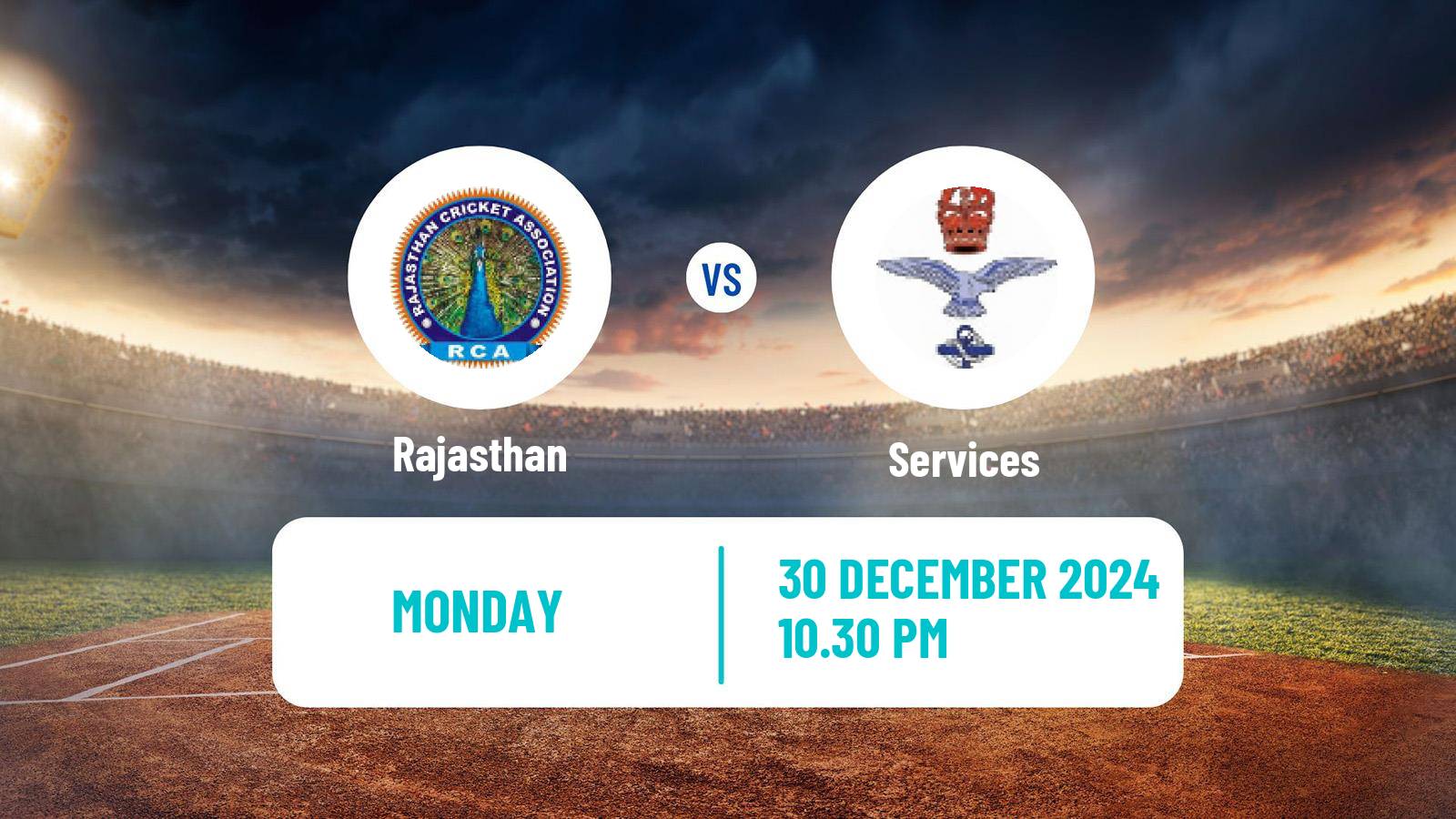 Cricket Vijay Hazare Trophy Rajasthan - Services