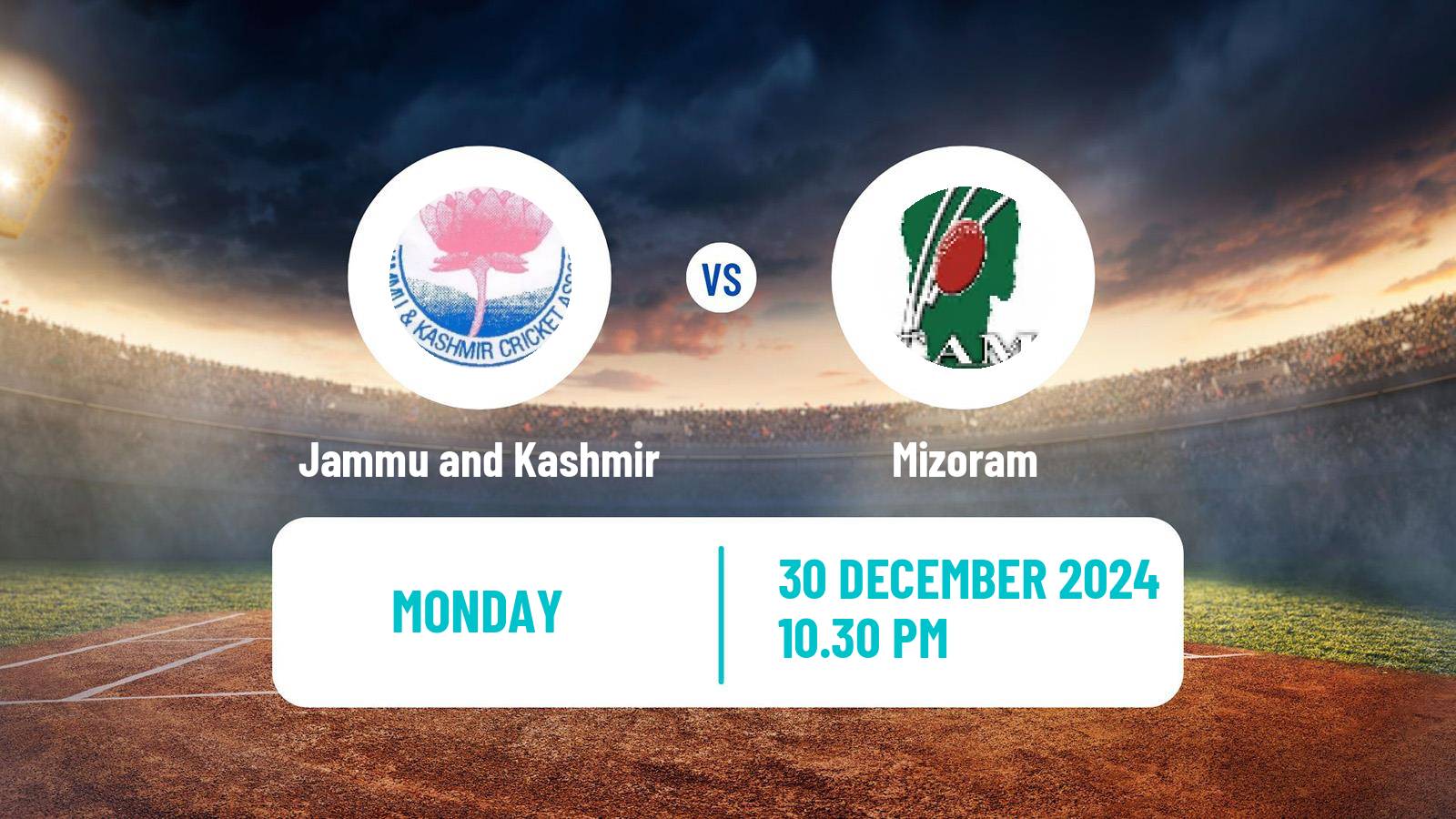 Cricket Vijay Hazare Trophy Jammu and Kashmir - Mizoram