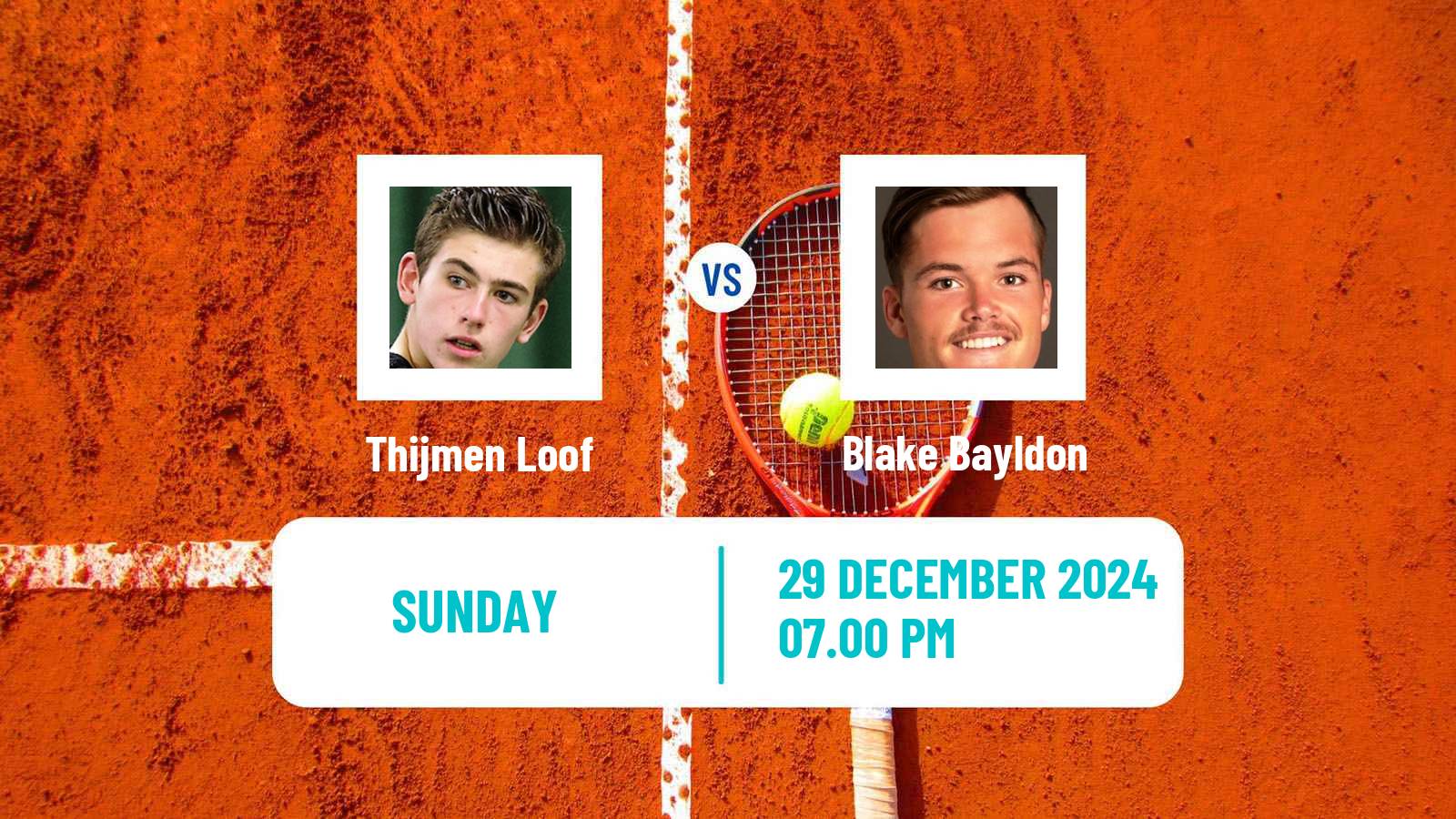 Tennis Noumea Challenger Men Thijmen Loof - Blake Bayldon