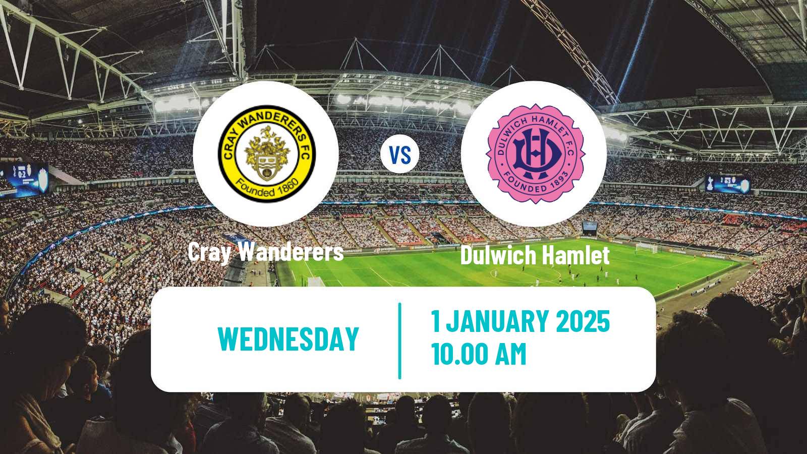 Soccer English Isthmian League Premier Division Cray Wanderers - Dulwich Hamlet