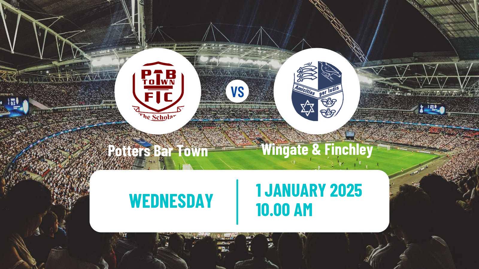 Soccer English Isthmian League Premier Division Potters Bar Town - Wingate & Finchley