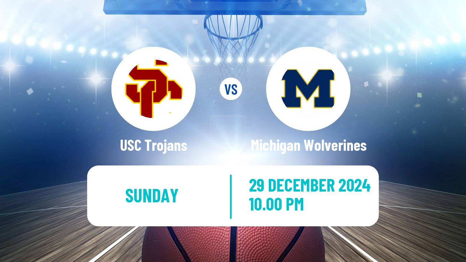 Basketball NCAA College Basketball Women USC Trojans - Michigan Wolverines