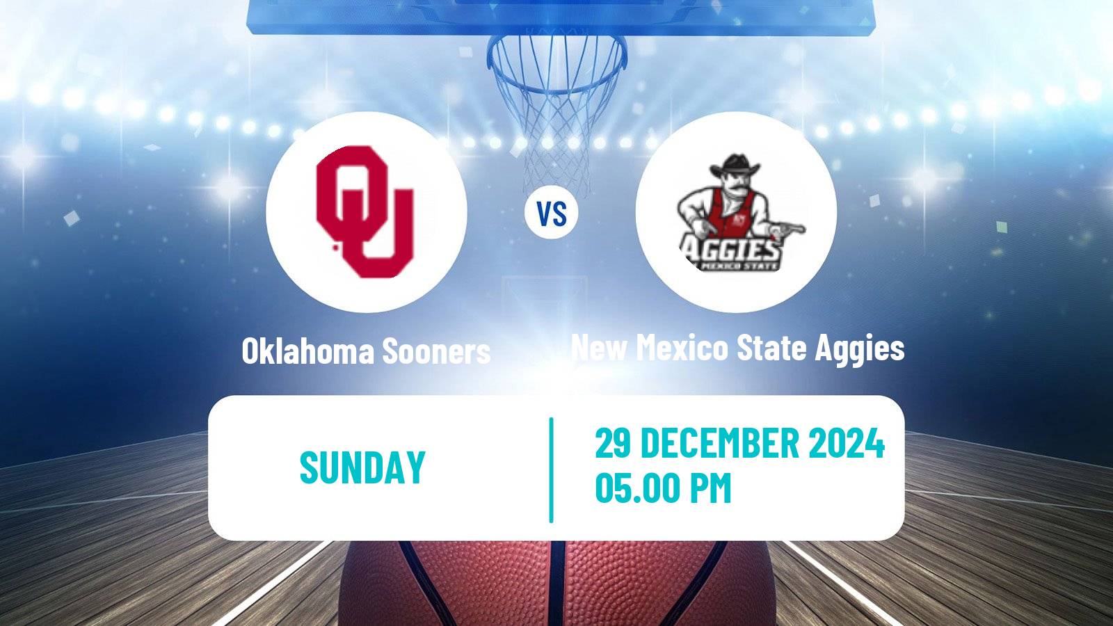 Basketball NCAA College Basketball Women Oklahoma Sooners - New Mexico State Aggies