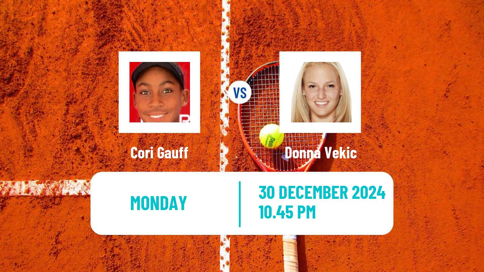 Tennis WTA United Cup Cori Gauff - Donna Vekic