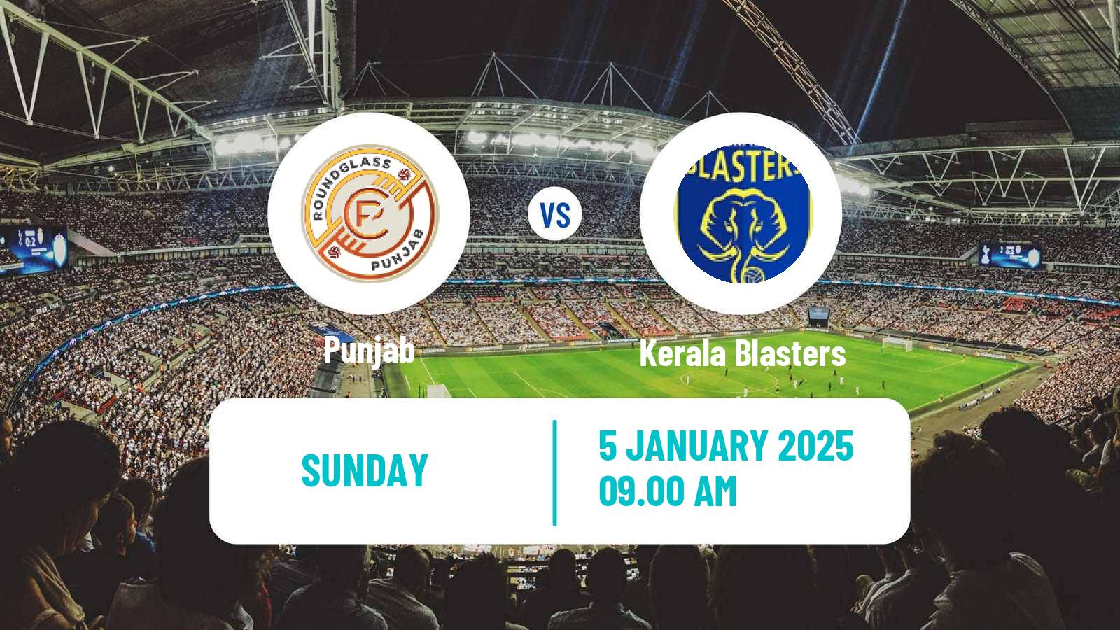 Soccer Indian ISL Punjab - Kerala Blasters