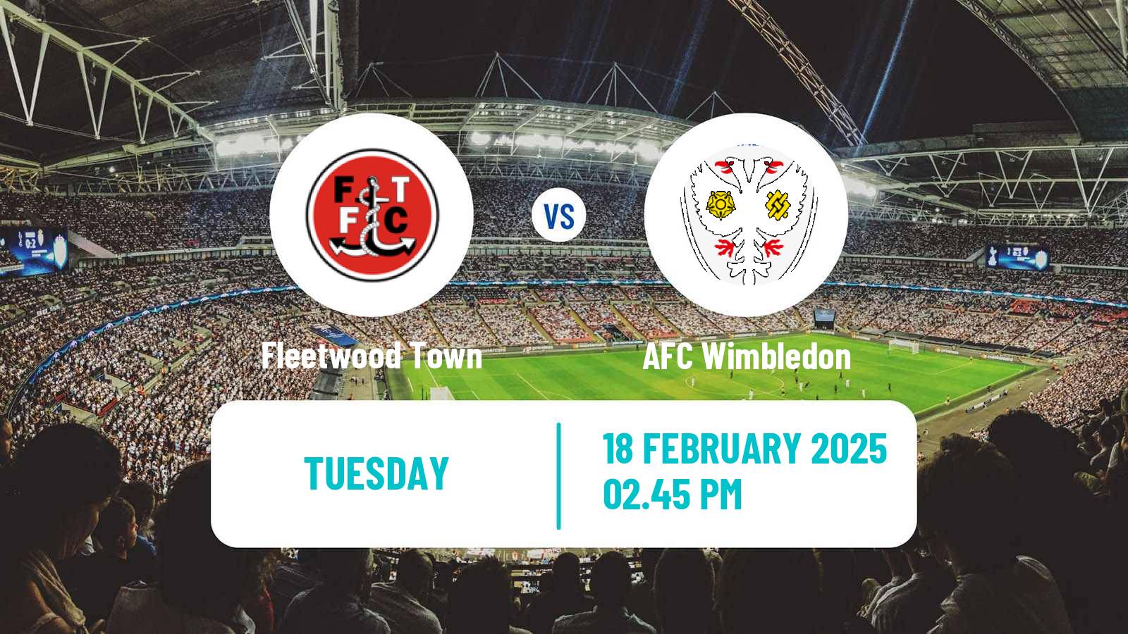 Soccer English League Two Fleetwood Town - AFC Wimbledon