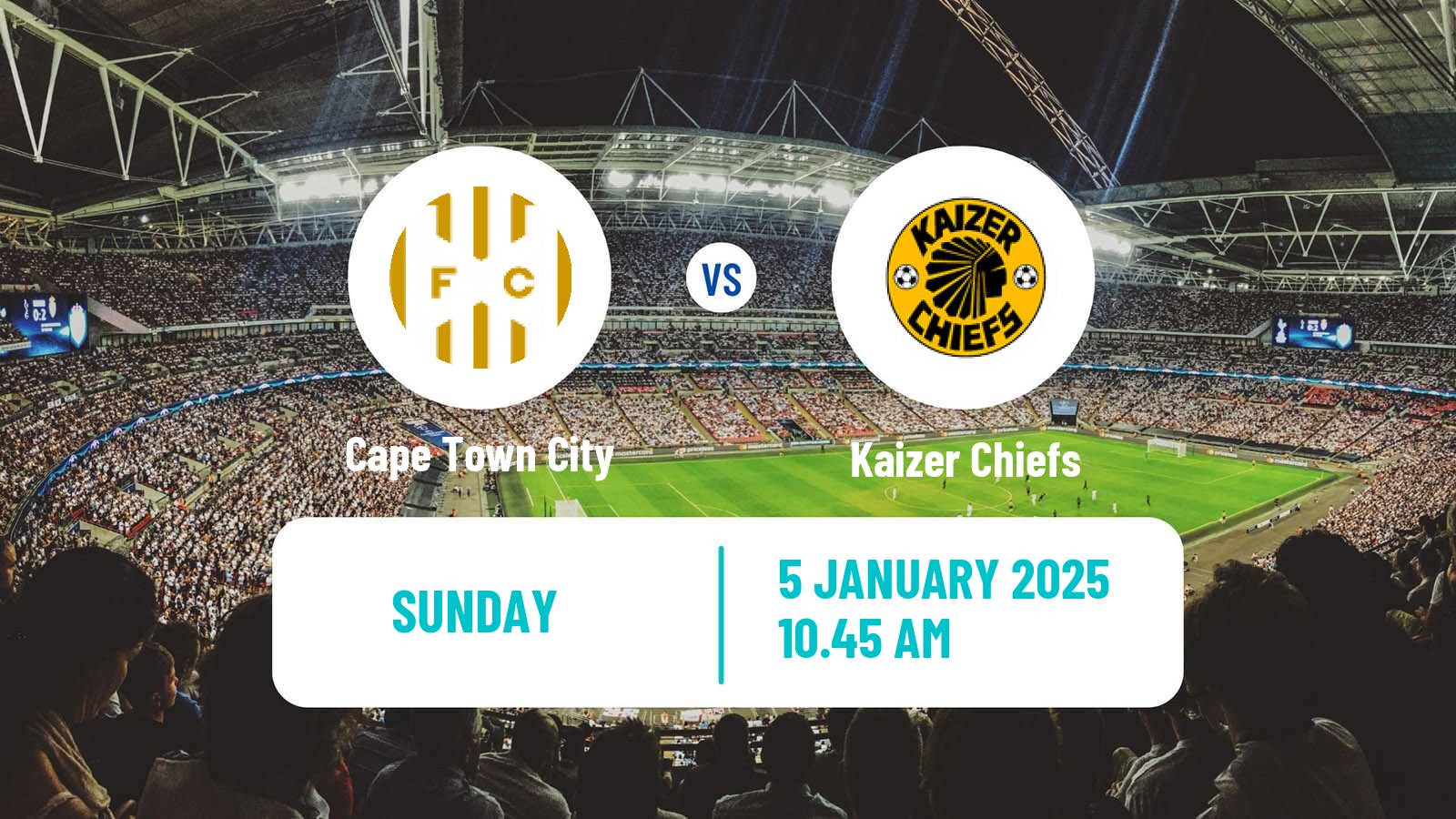 Soccer South African Premier Soccer League Cape Town City - Kaizer Chiefs