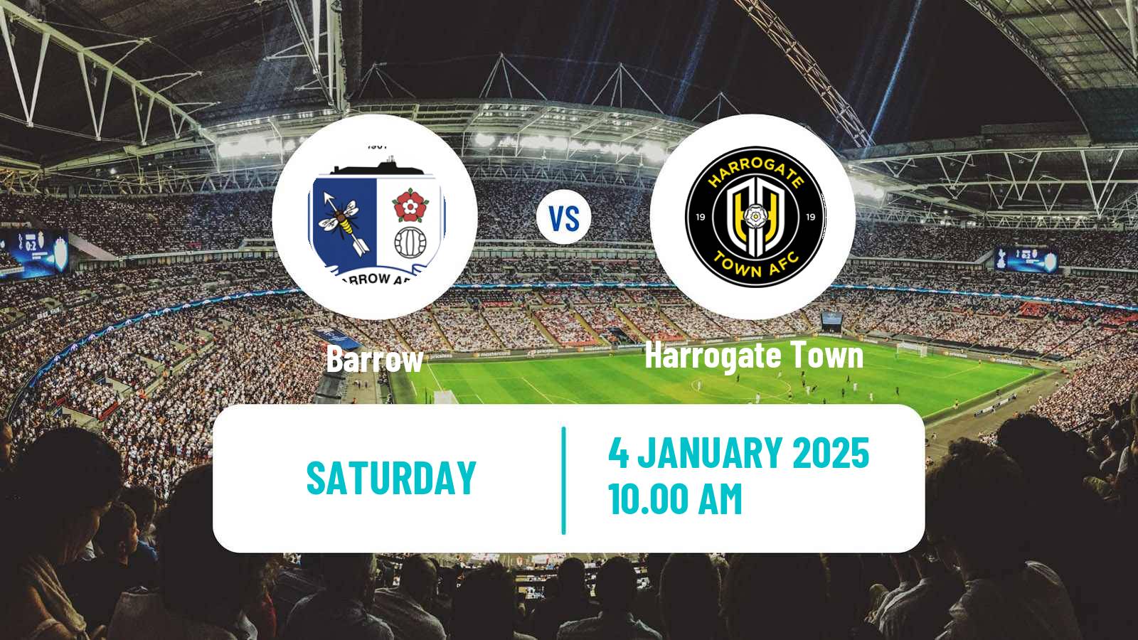 Soccer English League Two Barrow - Harrogate Town