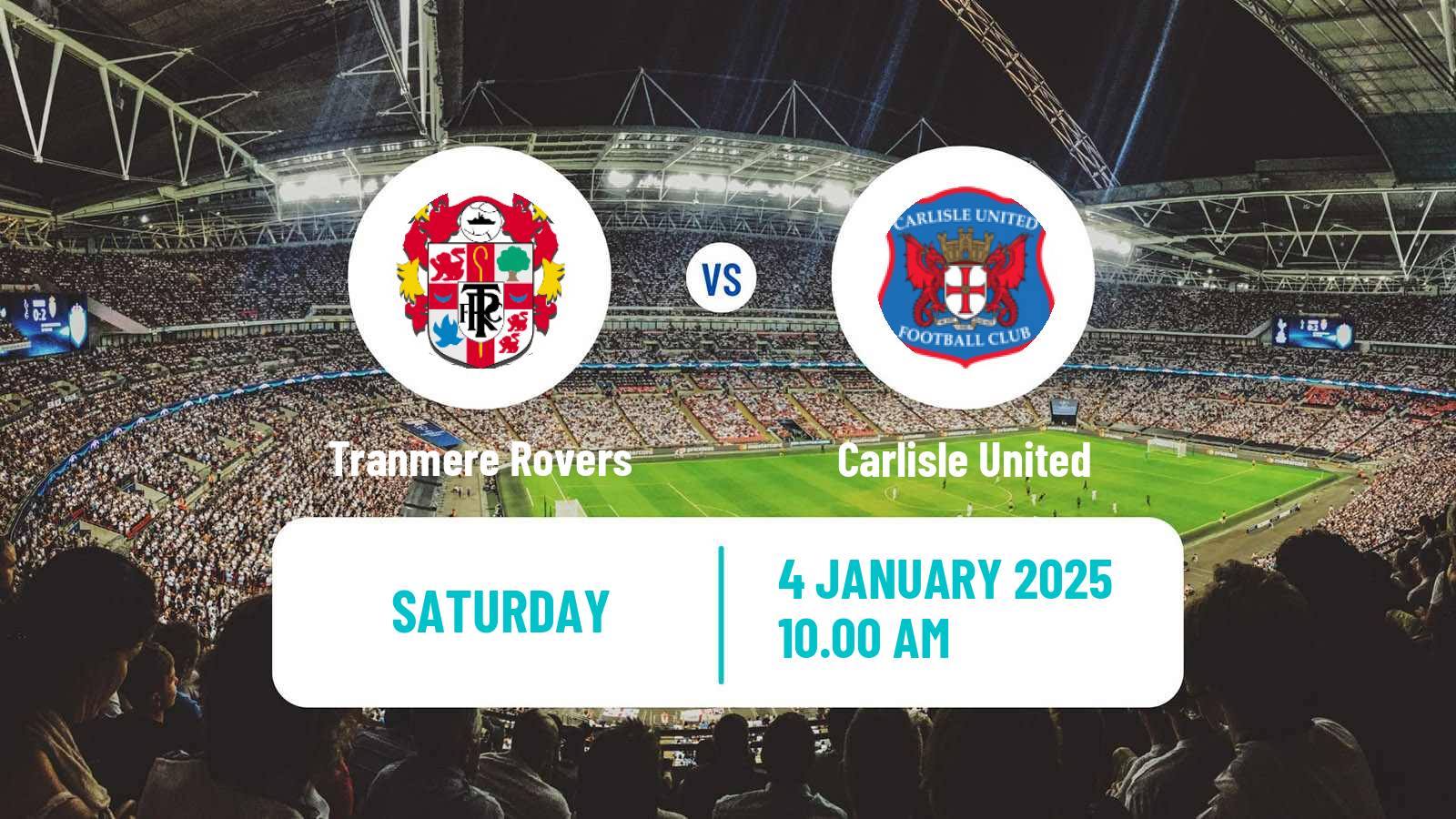 Soccer English League Two Tranmere Rovers - Carlisle United