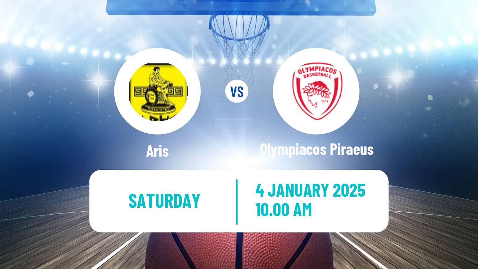 Basketball Greek Basket League A1 Aris - Olympiacos Piraeus