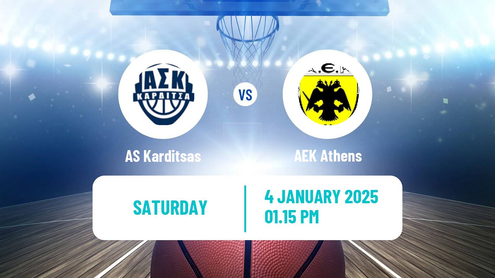 Basketball Greek Basket League A1 Karditsas - AEK Athens