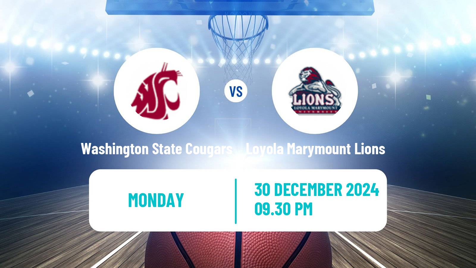 Basketball NCAA College Basketball Washington State Cougars - Loyola Marymount Lions