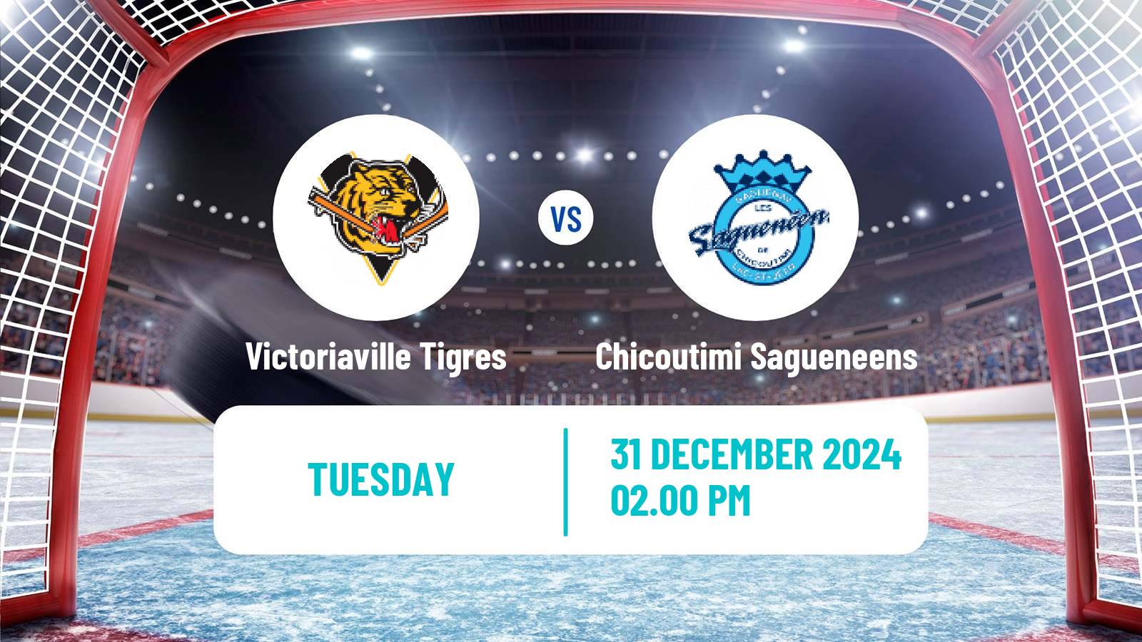 Hockey QMJHL Victoriaville Tigres - Chicoutimi Sagueneens